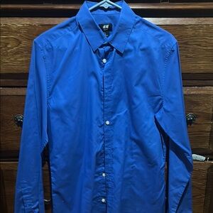 H&M Men's Blue Dress Shirt